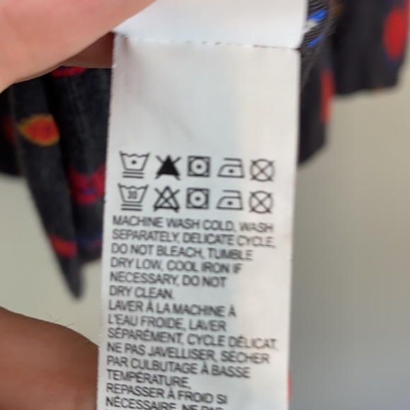 Lucky Brand Womens Aztec Print Balloon Hem Top Size Small Button Detail Artsy - Picture 9 of 10